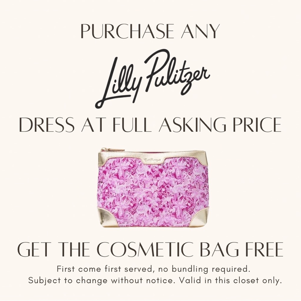 Lilly Pulitzer PVC Pouch/Cosmetics Case Mulberry Wild - Picture 8 of 9